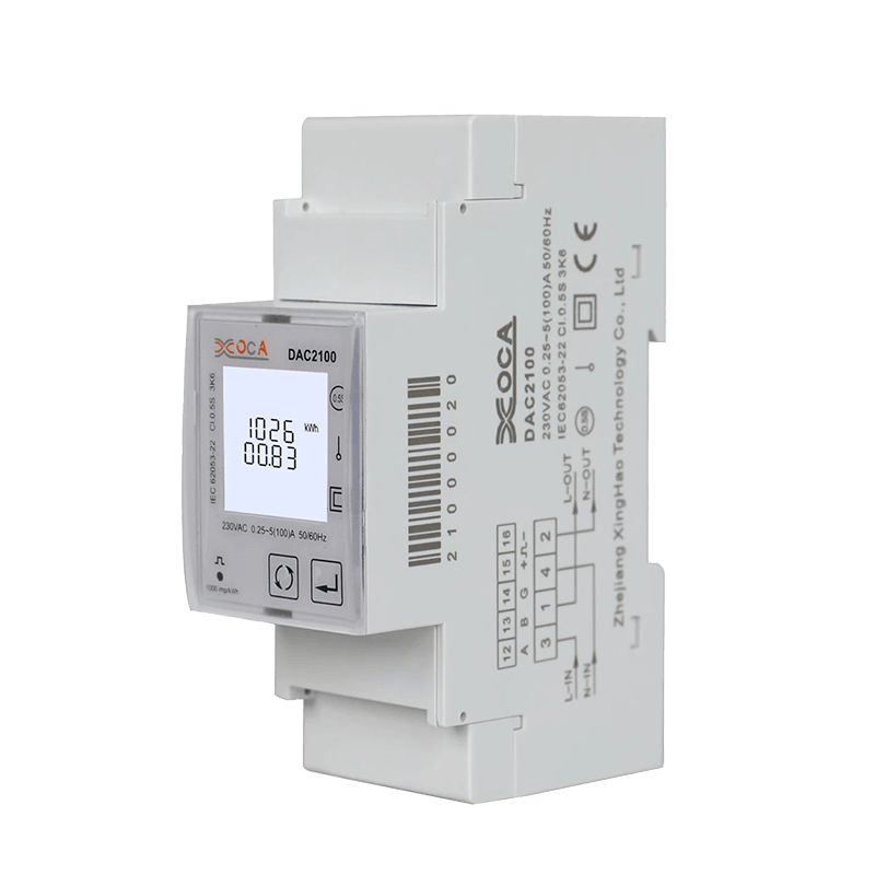 Dac2100 jednofazni pametni Modbus mjerač snage za DIN tračnicu