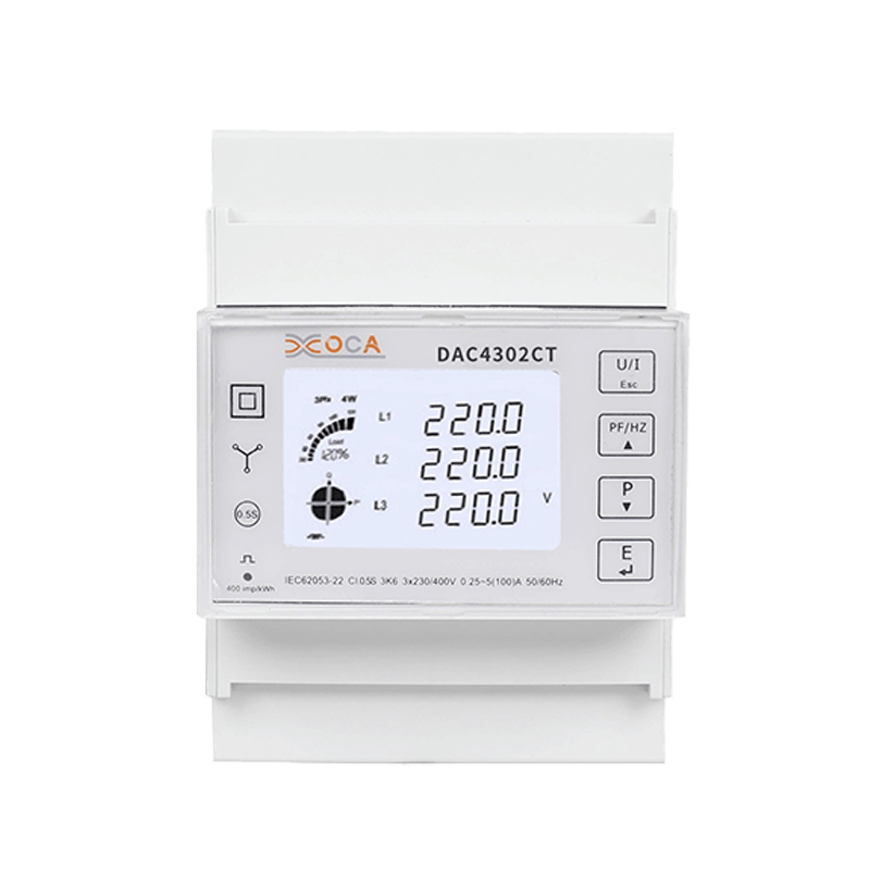 Dac4302CT DIN tračnica AC trofazni modbus pametni multimetar za mjerenje energije