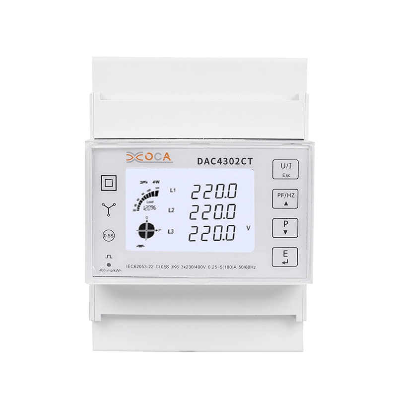 Dac4302CT DIN tračnica trofazni Modbus Tuya mjerač električne energije Mjerač snage