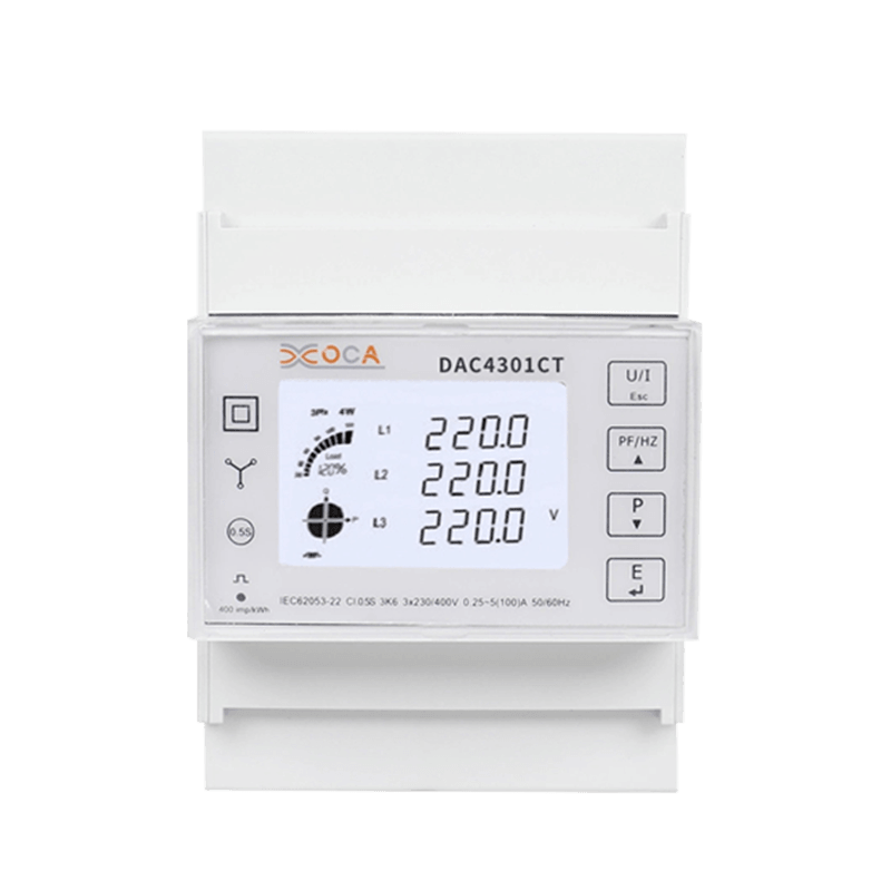 Trofazni Modbus mjerač snage Dac4301CT DIN tračnica