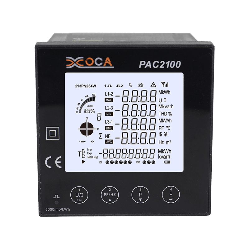 PAC2100 Veliki LCD digitalni pametni mjerač snage Mjerač energije